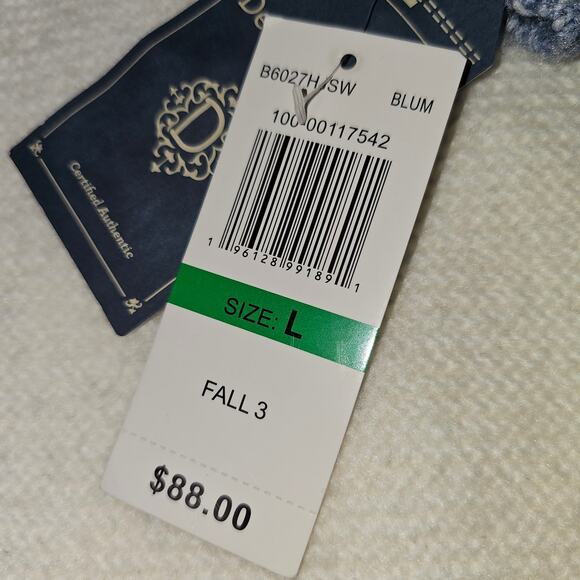 NWT Democracy Nordic Style Baby Blue and White Sweater Large PTP 22 L 24 - Picture 4 of 9